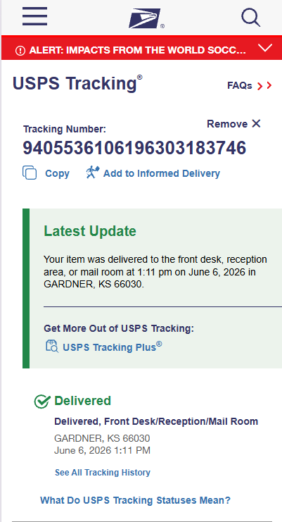 Delivery Proof Log