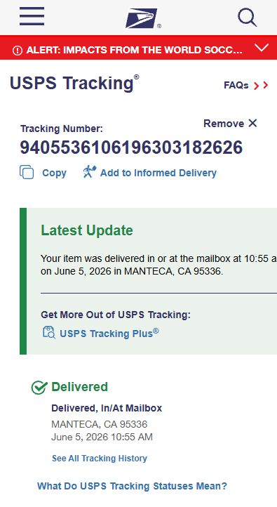 Delivery Proof Log