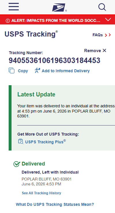 Delivery Proof Log