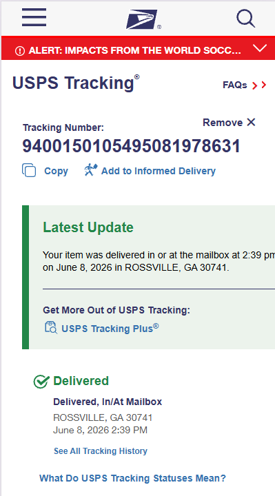 Delivery Proof Log