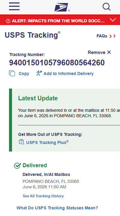 Delivery Proof Log