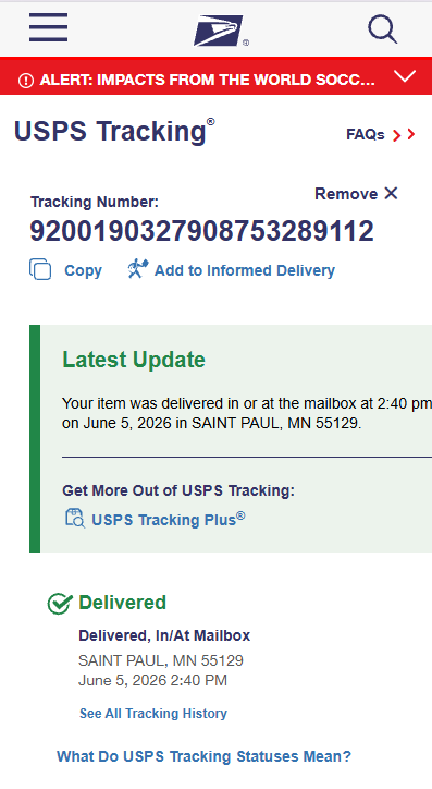 Delivery Proof Log
